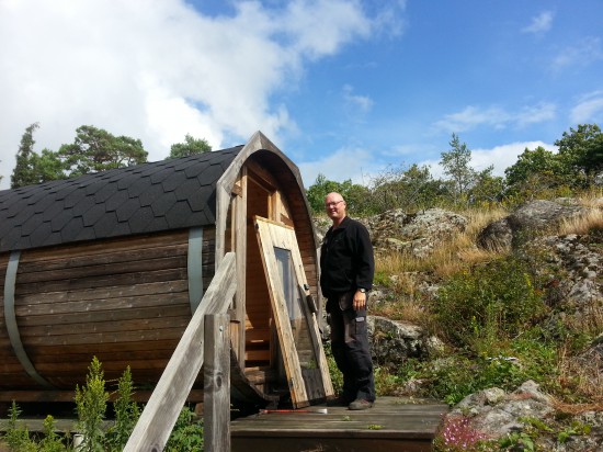 Fredrik gillar bastu