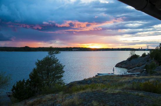 Solnedgång över Västervik